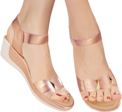 action Girls Slip-on Wedges(Gold , 11 - 12 Years)