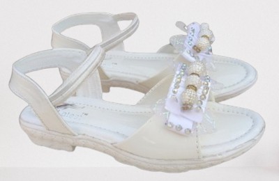 New latest Girls Sling Back Flats(White , 5-5.5 year)