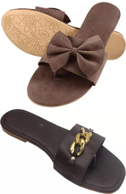 MARYAM Girls Slip-on Flats(Brown , above 16 years)