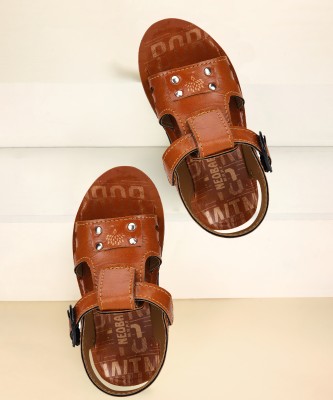 NEOBABY Boys Buckle Flats(Brown , 2.5 - 3 Years)