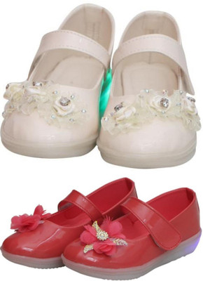 New Collection Girls Velcro Mary Janes(Multicolor , 1.5-2Years)