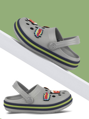 Neoz Boys Sling Back Clogs(Silver , 4.5 - 5 year)