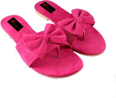 Purple Flamingo Girls Slip-on Flats(Pink , 15-30)