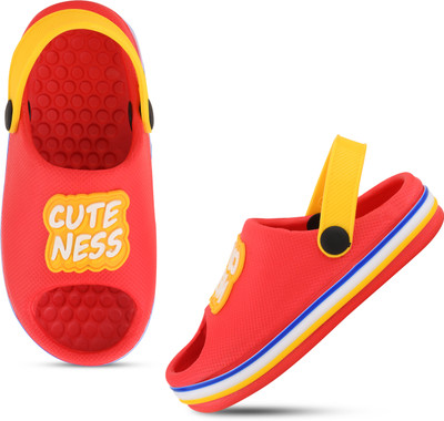 SMARTOTS Boys Slip On Slipper Flip Flop(Red , 3.5 - 4 Years)
