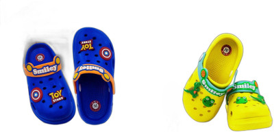 plushwalk Boys & Girls Slip-on Clogs(Blue , 3.0 to 3.5 Years)