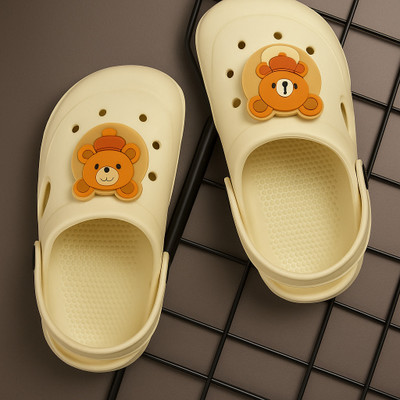 FASMANIA Boys & Girls Strap Clogs(Beige , 4.5-5 YEAR)