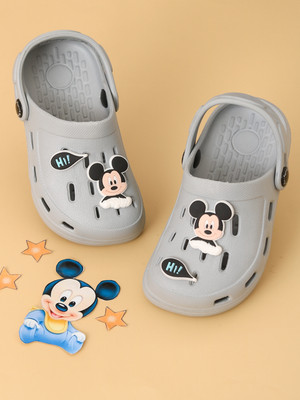 Disney By Yellow Bee Mickey Boys Sling Back Clogs(Grey , 8-8.5 Years)