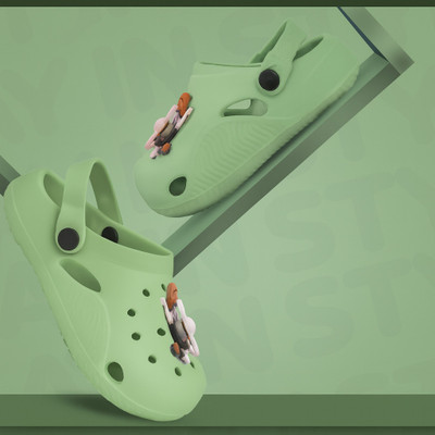 FASMANIA Boys & Girls Strap Clogs(Green , 5.5-6 YEARS)