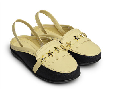 Miss & Chief Girls Strap Flats(Yellow , 6-7 YEARS)