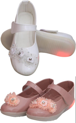 New Collection Girls Velcro Flats(Green , 6.5-7Years)