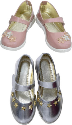 New Collection Girls Velcro Flats(Pink , 9 - 12 Months)