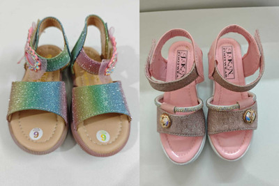 Nesco Girls Sling Back Strappy Sandals(Multicolor , 16 Years and Above)