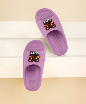 rotation Boys & Girls Slip-on Peep Toes(Purple , 3.5-4 YEARS)