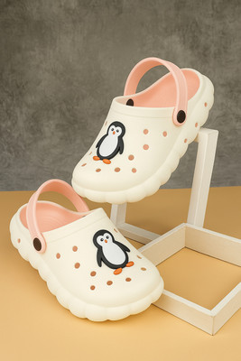 FASMANIA Boys & Girls Slip-on Clogs(White , 3.5-4 YEARS)