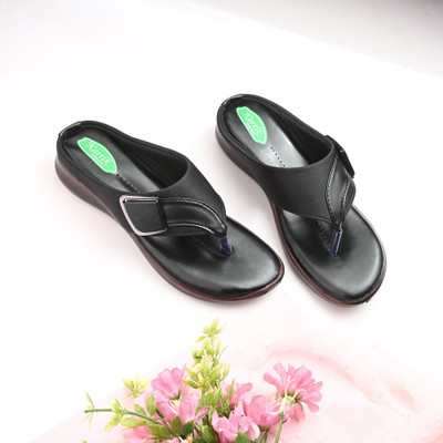 K' Footlance Girls Slip-on Heels(Black ,)