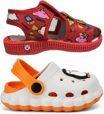 FEETPER Boys & Girls Slip-on Sports Sandals(Red , 12-18 Months)