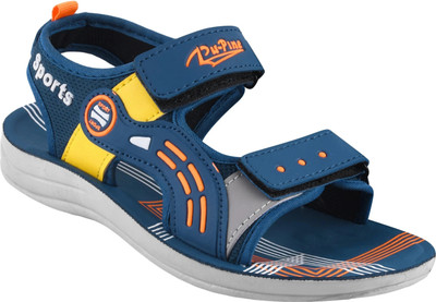 Pu-Pine Boys Velcro Sports Sandals(Blue , 5-6 Years)
