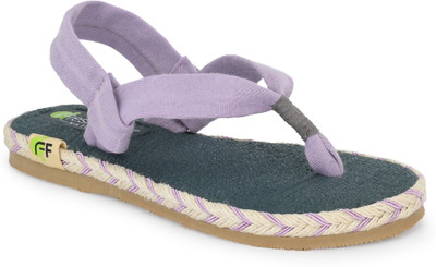 Fresh1947Feet Girls Sling Back Strappy Sandals(Purple , 19.2)