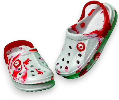 LITTLE PAPPU Boys & Girls Slip-on Clogs(Red , 3.5-4 Years)