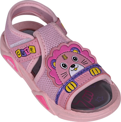 rotation Boys & Girls Velcro Sports Sandals(Pink , 2-2.5 YEARS)