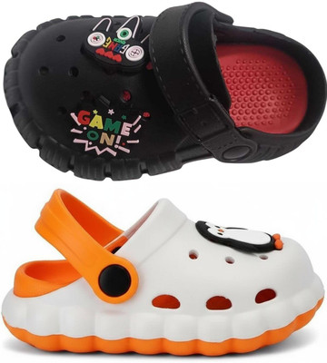 FEETPER Boys & Girls Slip-on Sports Sandals(Black , 21-24 Months)