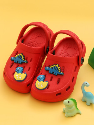 Yellow Bee Boys Sling Back Clogs(Red , 5.5-6 Years)