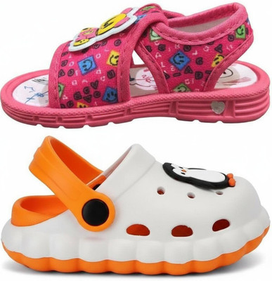 FEETPER Boys & Girls Slip-on Sports Sandals(Pink , 3-3.5 Years)