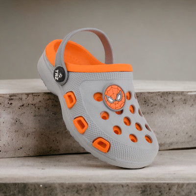 TRZ Boys Sling Back Clogs(Grey , 6-7 YEARS)