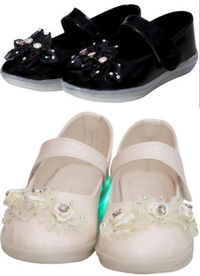 New Collection Girls Velcro Flats(Green , 5-5.5Years)