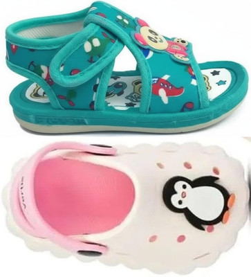 FEETPER Boys & Girls Slip-on Sports Sandals(Blue , 3-3.5 Years)