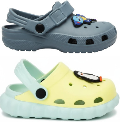 FEETPER Boys & Girls Slip-on Sports Sandals(Grey , 3-3.5 year)