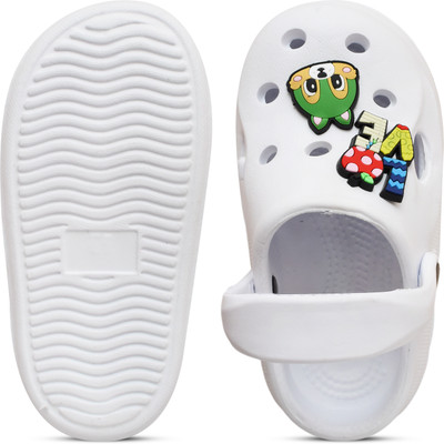 Trendmode Kung Fu Panda Boys & Girls Sling Back Clogs(White , 2 to 2.5 year)