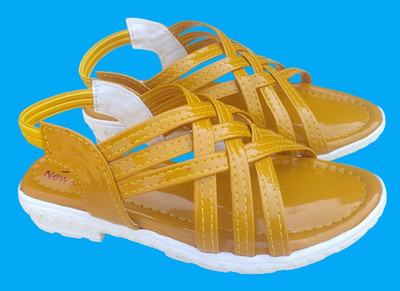NEWLATESTGOODLOOKING & PERFECTFEELING WITH DEVICE Girls Sling Back Flats(Yellow , 5.5-6 year)