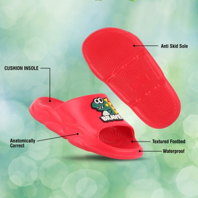 LEVOT Boys Slip-on Flats(Red , 2 - 2.5 Years)