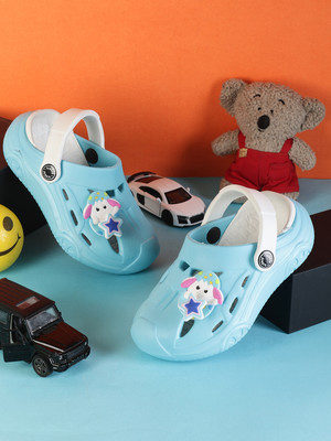 PASSION PETALS Boys & Girls Slip-on Clogs(Blue , 3.5-4Y)