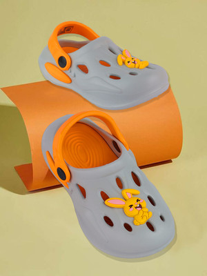 PASSION PETALS Boys Slip-on Clogs(Grey , 5-5.5Y(28))