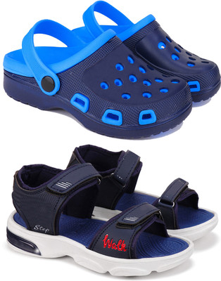 BERSACHE Boys Sling Back Clogs(Multicolor , 10-11 Years)