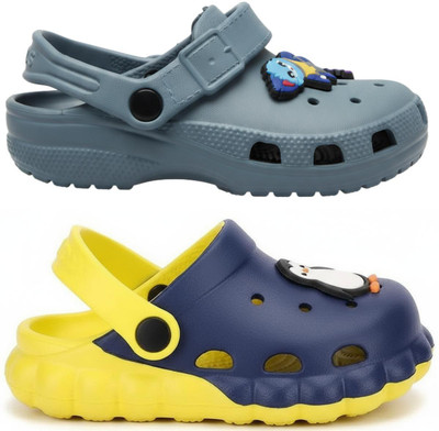 FEETPER Boys & Girls Slip-on Sports Sandals(Grey , 2-2.5 Years)