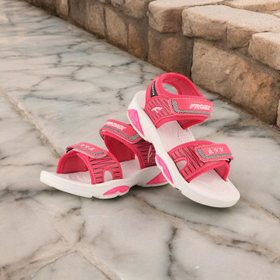 rotation Boys & Girls Velcro Strappy Sandals(Pink , 8-9 Years)
