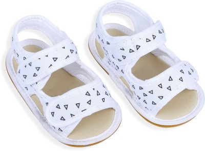 Baby Moo Boys & Girls Velcro Strappy Sandals(White)