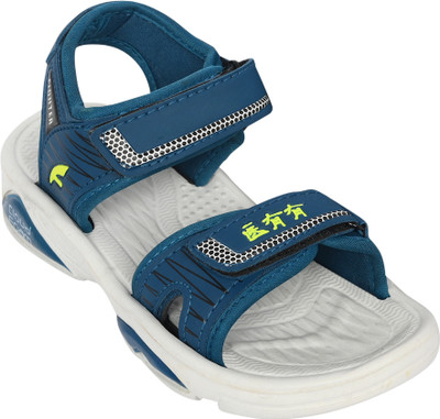 rotation Boys & Girls Velcro Strappy Sandals(Light Blue , 9-10 Years)