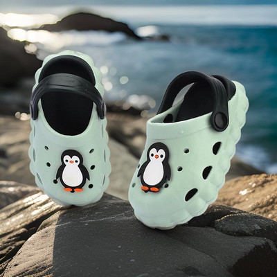 FASMANIA Boys & Girls Slip-on Clogs(Green , 3.5-4 YEARS)