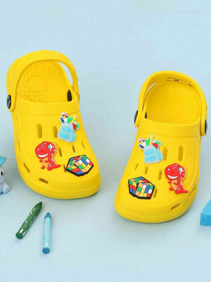 Yellow Bee Boys Sling Back Clogs(Yellow , 6-6.5 Years)