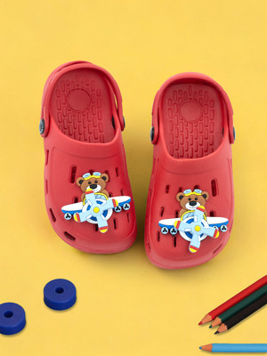 Yellow Bee Boys Slip-on Clogs(Red , 9-10 Years)