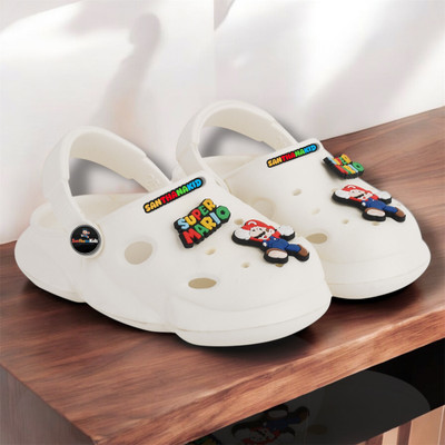 Santhanakid Boys & Girls Sling Back Clogs(White , 3-3.5 YEARS)