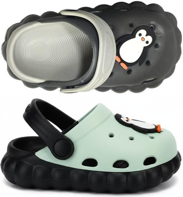 FEETPER Boys & Girls Slip-on Sports Sandals(Black , 12-18 Months)