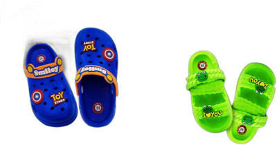 plushwalk Boys & Girls Slip-on Clogs(Blue , 9 to 12 Months)