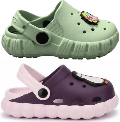 FEETPER Boys & Girls Slip-on Sports Sandals(Green , 12-15 Months)