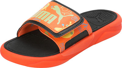 PUMA Boys & Girls Slip-on Flats(Orange , 14 - 15 Years)