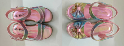 Nesco Girls Sling Back Strappy Sandals(Multicolor , 15 - 16 Years)